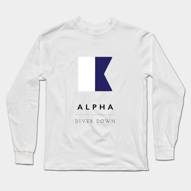 Alpha: ICS Flag Semaphore Long Sleeve T-Shirt by calebfaires